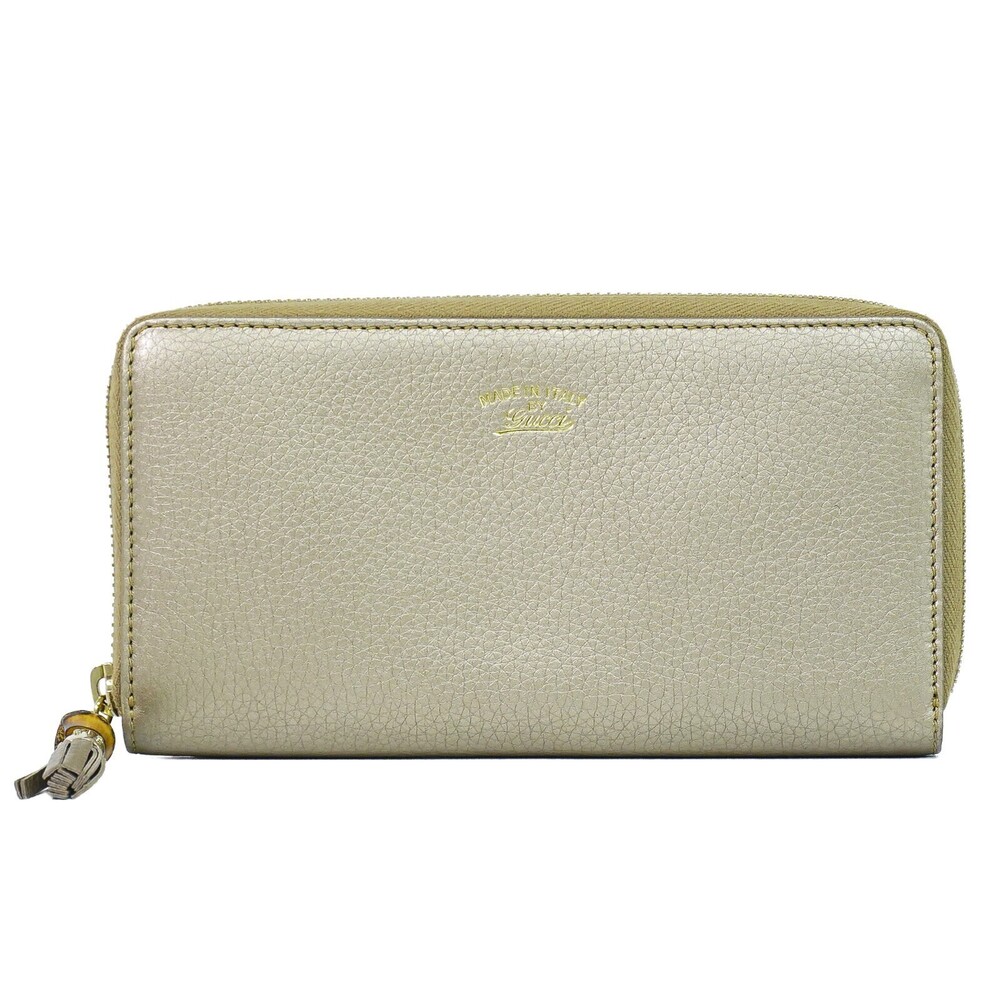 Gucci Bamboo Tassel Zip Leather